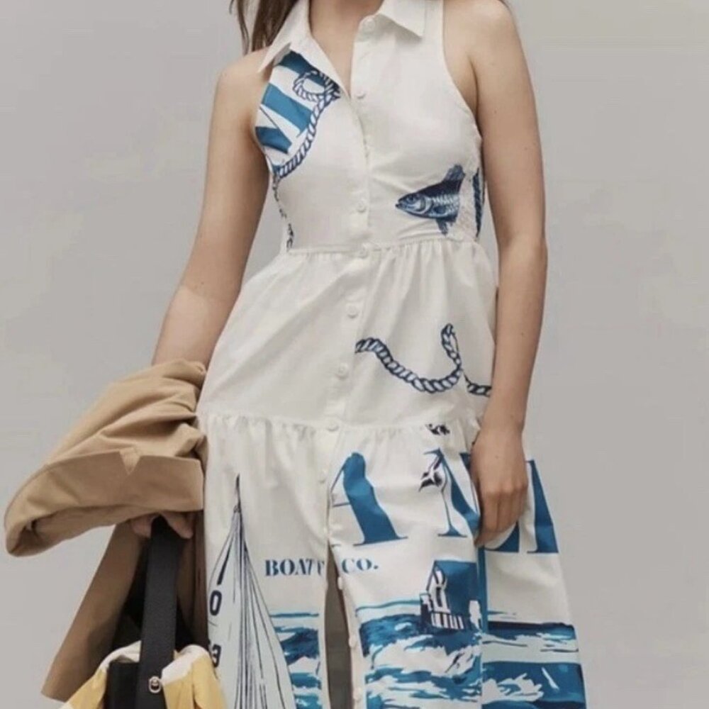 NWT Mauve for Anthropologie cotton dress medium